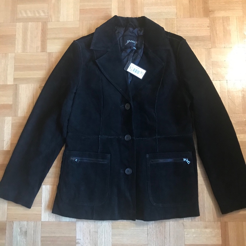 BNWT Women’s Guess Genuine Leather Jacket sz medium